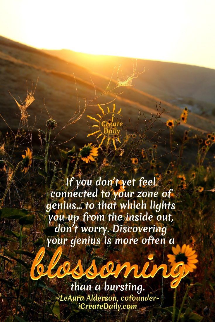 Don't know your purpose? Don't worry! Most people don't. Purpose is more often a gentle blossoming into being than a eureka moment. Nurture the garden of your life. #QuotesAboutFindingYourself #Purpose #Discovery #YourPurpose #PersonalDevelopment #iCreateDaily #Becoming