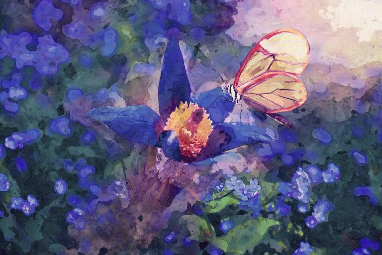 Purple Flower Drawings, Paintings and Photographs for Creative